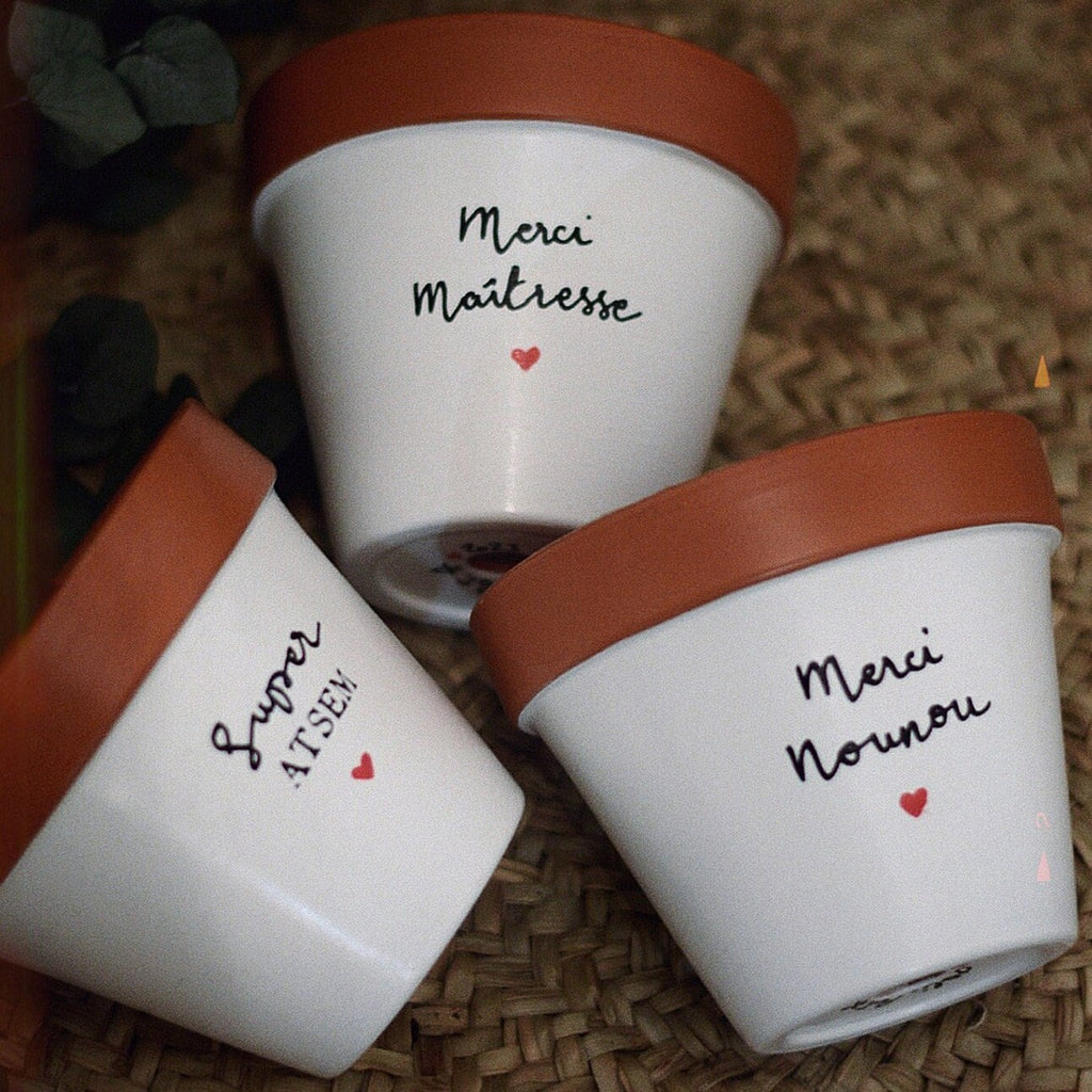 Kit à planter avec pot personnalisé maîtresse - Print Your Love